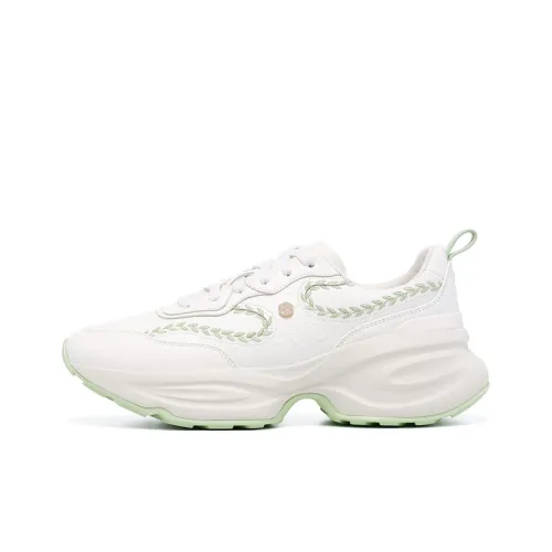 LI NING 1990 Classic Collection Anti Slip And Wear Resistant Coverage Low Top Casual Shoes Women's Ecru