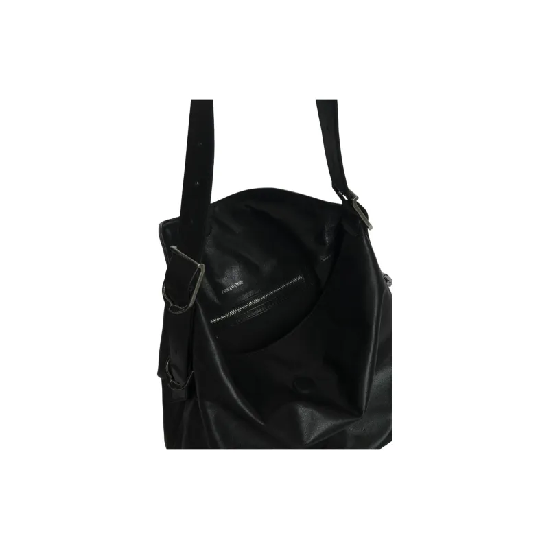 Zadig & Voltaire Cow Leather Shoulder Bag Women's Black-4