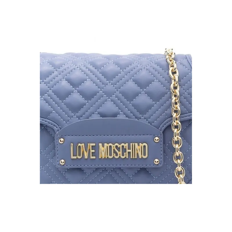 LOVE MOSCHINO Polyurethane Shoulder Bag Crossbody Bag Women's Blue-2
