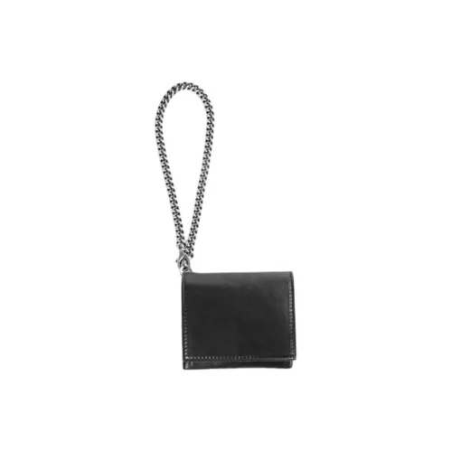 Ann Demeulemeester Cow Leather Wallet Small Size Unisex Black