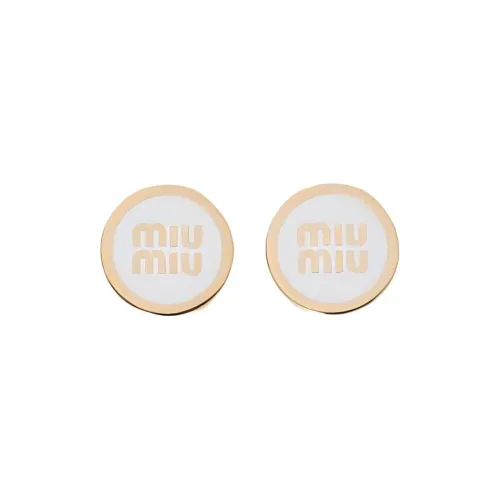 MIU MIU Enamel Earrings Women's Gold