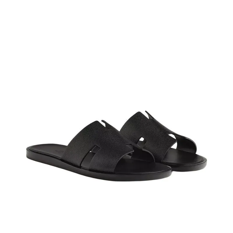 HERMES Izmir Slide Slippers Men's Black-2