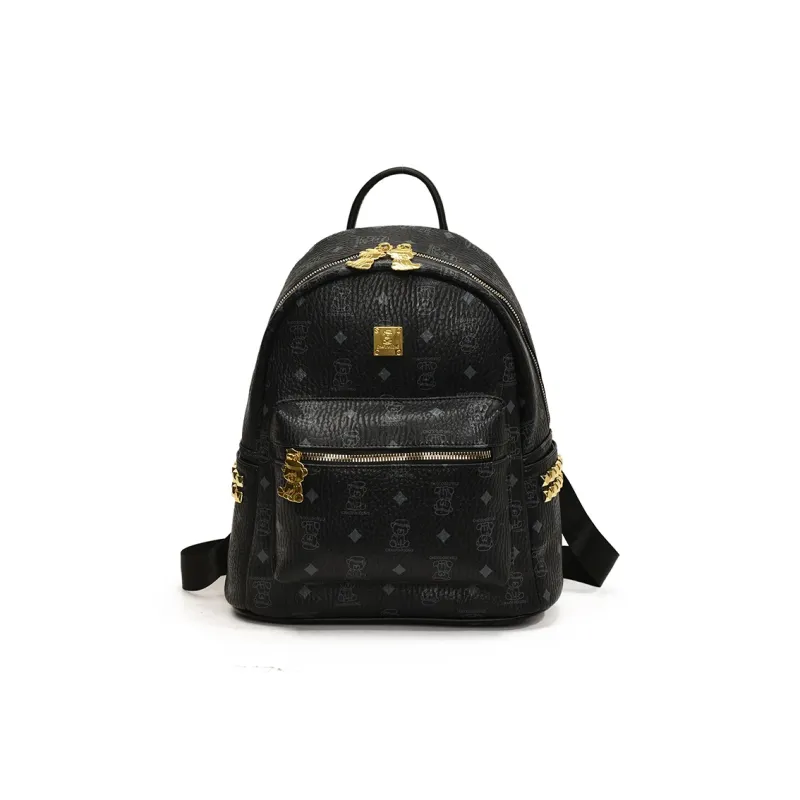 Yalu PU Backpack Tubas Women's Black/White/Brown/Pink-0