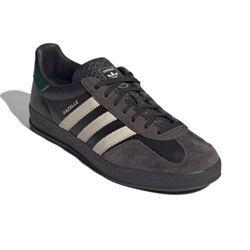 Adidas Gazelle Indoor Leather 'Black Brown Green'-2