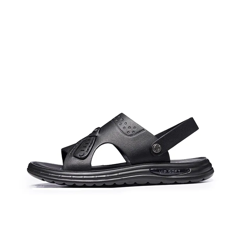 LAORENTOU Beach Sandals Men Black-0
