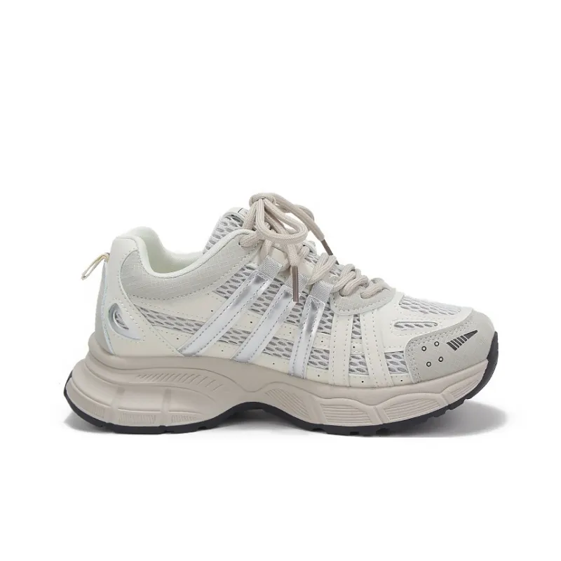 Yobn Breathable Lightweight And Wear Resistant Low Top Chunky Sneakers Women's-1