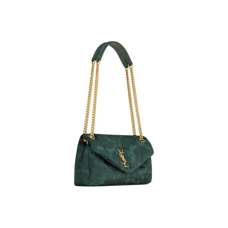 SAINT LAURENT Calypso Viscose Shoulder Bag Trumpets Women's Emerald Green-1