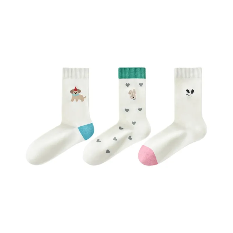 Temooues Mid Calf Socks Women's Combo Set-4