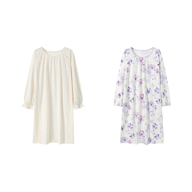 Herbal Primer Nightgown Women's Combo Set-42
