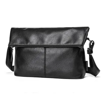 MOYYI PU Messenger Backpack, Crossbody Bag, Shoulder Bag Regular Men's Black