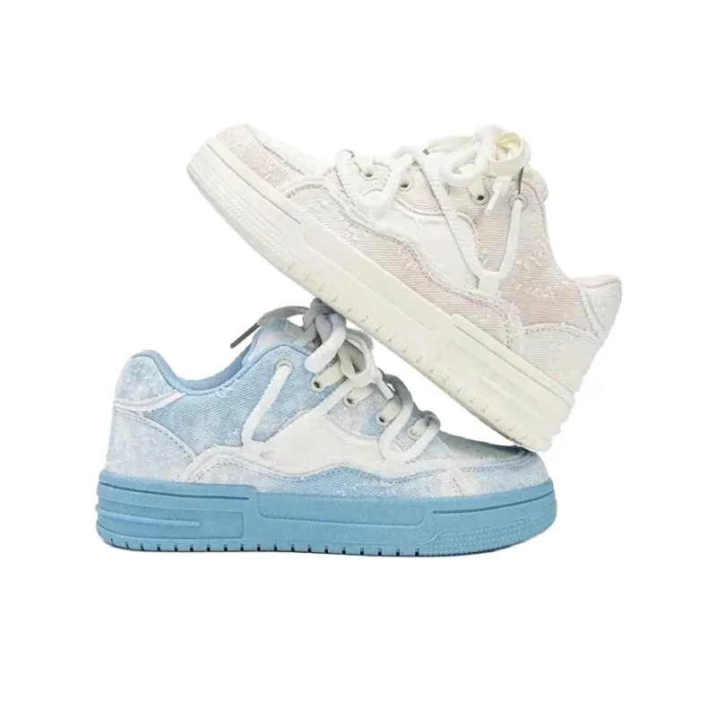 T628 Vintage Puffy Shoes Wear resistant, Lightweight, Breathable, And Non slip. Low Top Skateboard Shoes Unisex-43