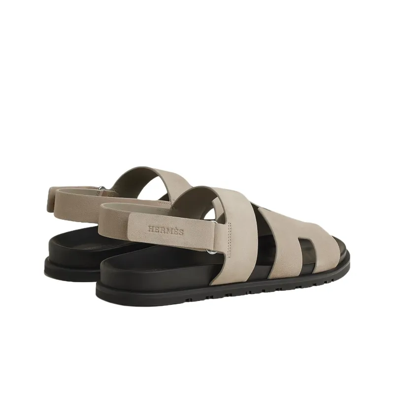 HERMES Genius One Strap Sandals Men's Beige-3