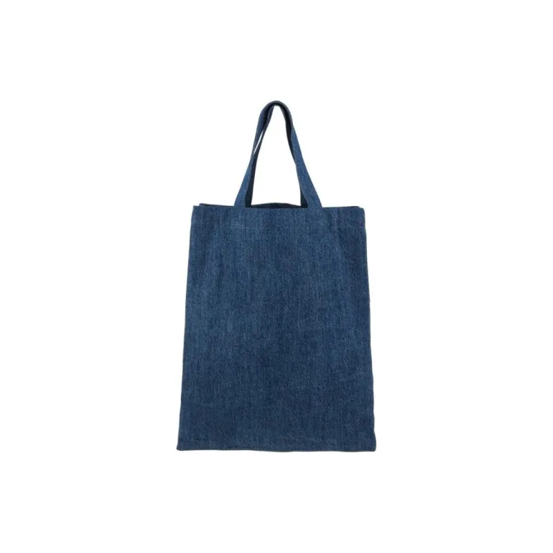 A.P.C . Logo Printed Denim Top Handle Bag-4