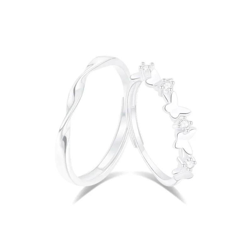 PRETTY DIARY Zircon Rings Unisex-0