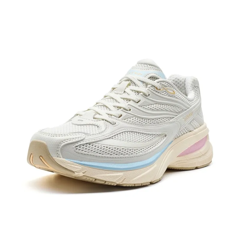 XTEP Small Basque 2nd Generation Casual Shoes Women's Low Top White Clay Earth Tone-1