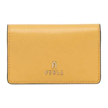 Furla Leather Card Holder Women's Yellow