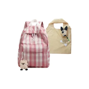 WHEELY BABY+ Nylon Niche Design Backpack Korean Style Plaid Casual Backpack Regular Unisex Multicolor