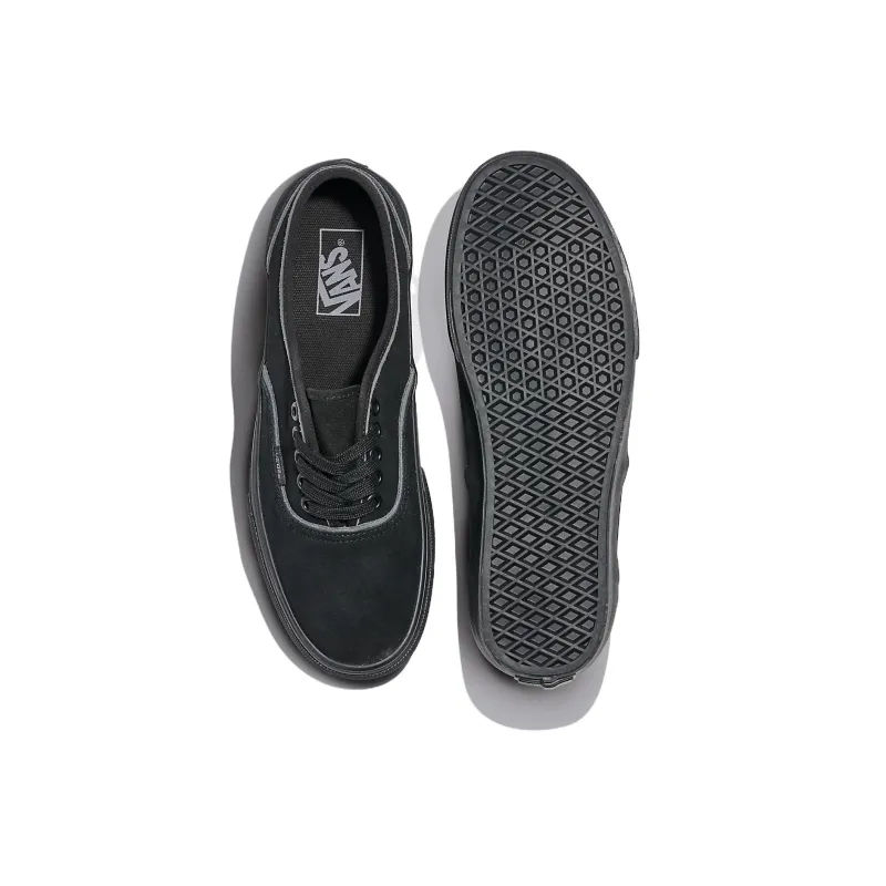 Vans Authentic Suede 'Black Grey Silver Seams'-3