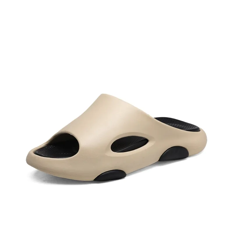 PLAY COBBLER Rubber Sole Cut Out Slip Resistant Abrasion Resistant Massage Slide Slippers Men's-7