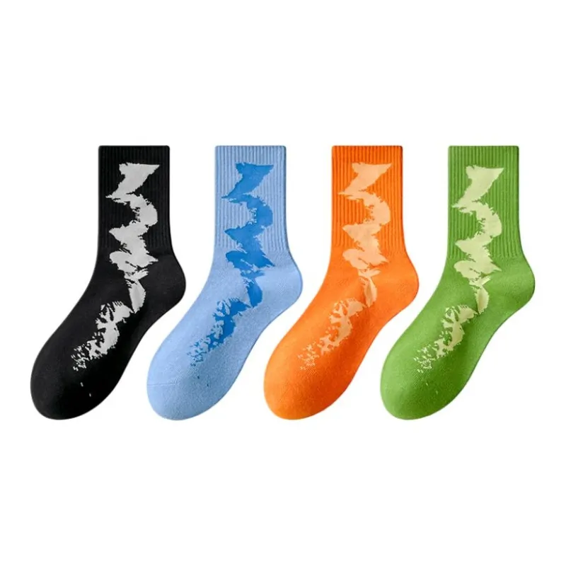 Cotton Gene Mid Calf Socks Men's 4 Pack-5