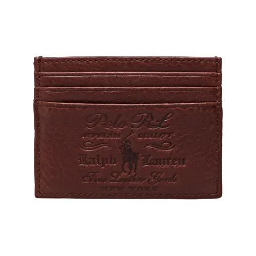 Polo Ralph Lauren Full Grain Leather Card Holder Men's Tan
