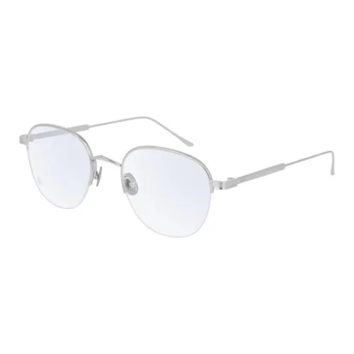 CARTIER Round Sunglasses Men's Silver