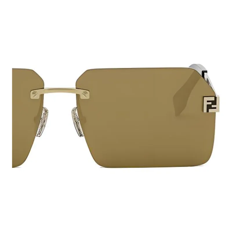 FENDI Square Sunglasses Unisex Gold-2