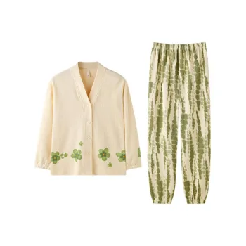 ZAO FU NIAO Pajama Set Women's Matcha Green