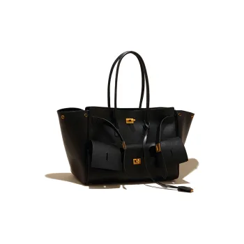 BEMIX PETS Cow Leather Handbag Women's Black