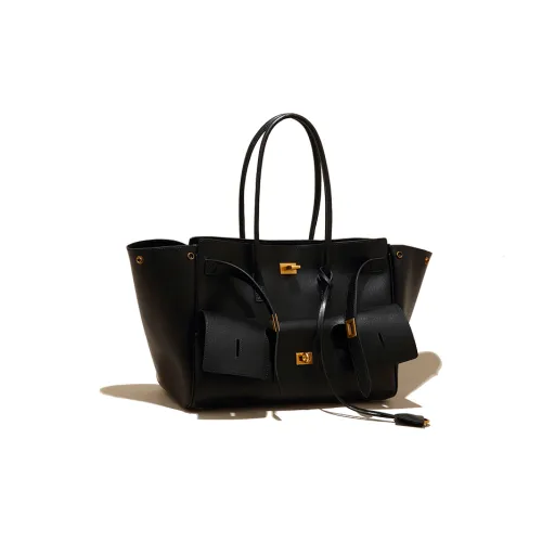 BEMIX PETS Cow Leather Handbag Women's Black
