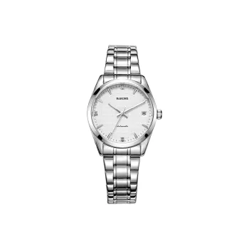 RARONE Samsung Automatic Mechanical Movement Stainless Steel Watchband Watch Women's Watch White Dial