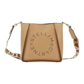 Stella McCartney Logo Perforated Shoulder Bag