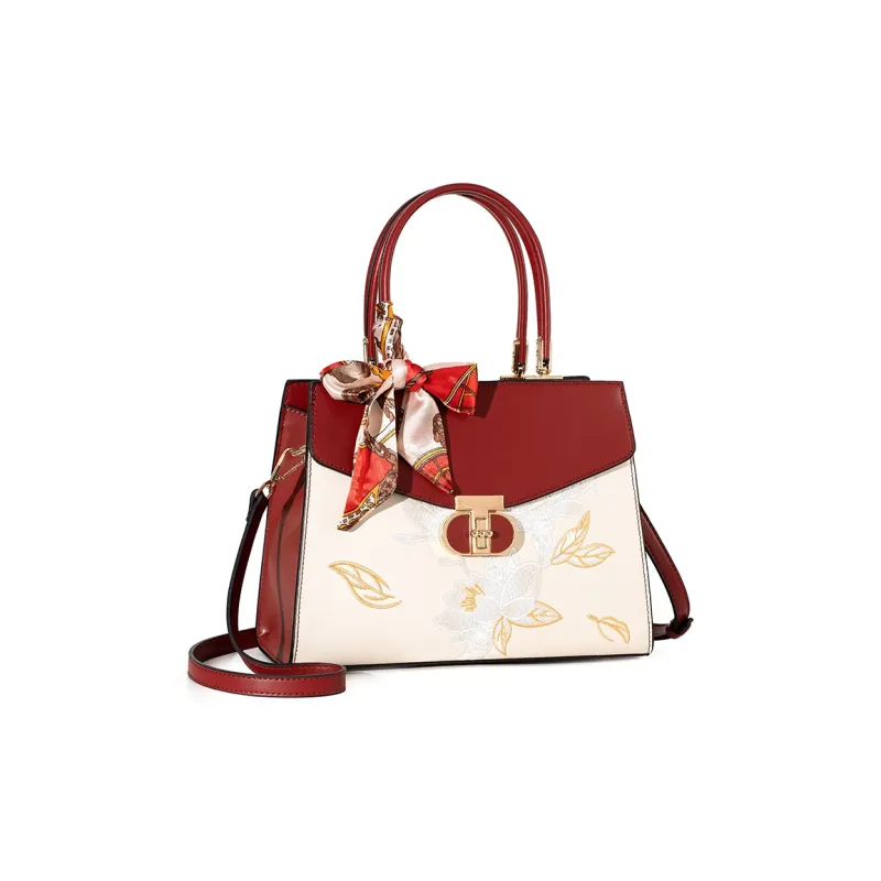 Vigno Synthetic Leather Handbag One Shoulder Crossbody Regular Women's Red-1