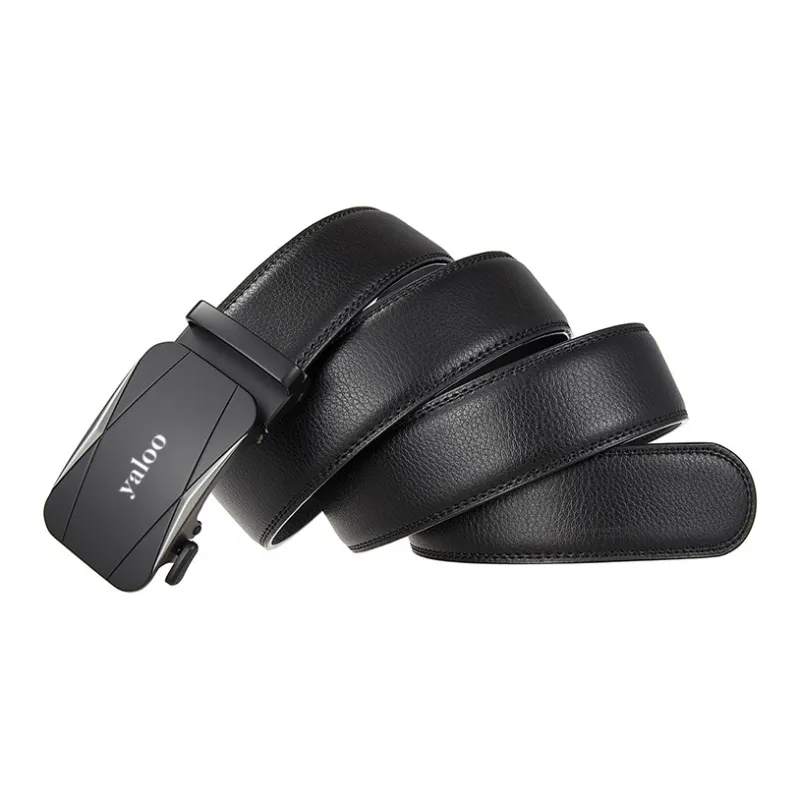 Yalu Cow Split Leather Belts Men's 3.5CM-2