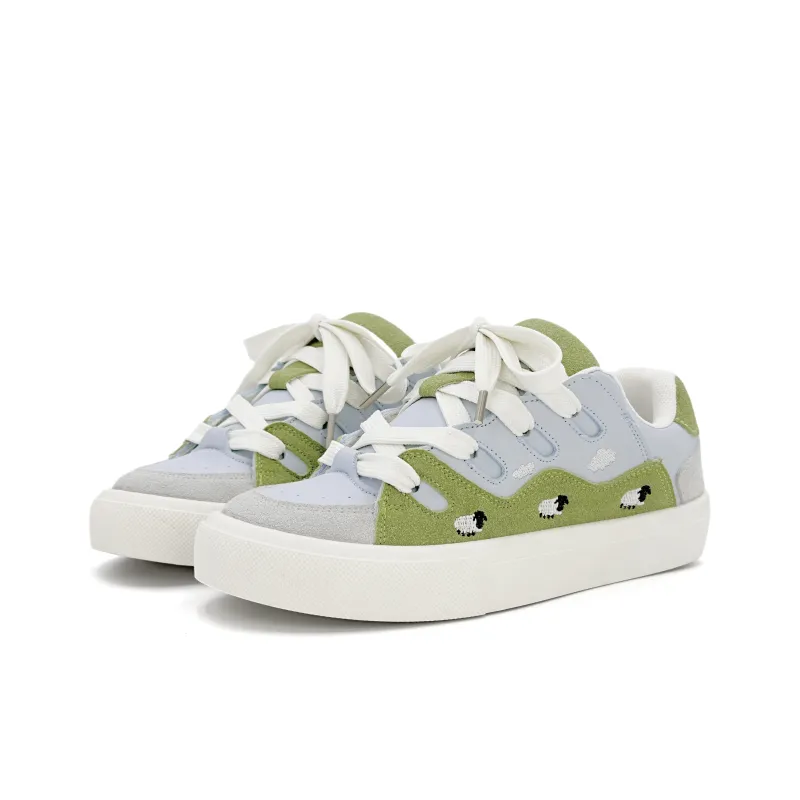 FULLXUAN Low Top Skateboard Shoes Women's Mint Cake-3