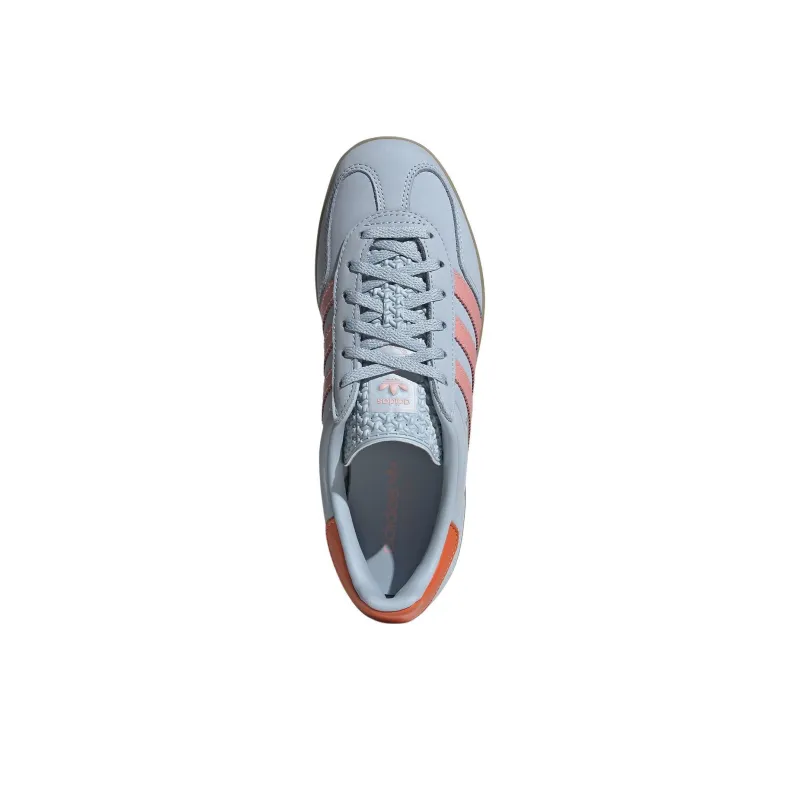 Adidas Gazelle Indoor Wonder Blue Solar Orange Gum Women's-4