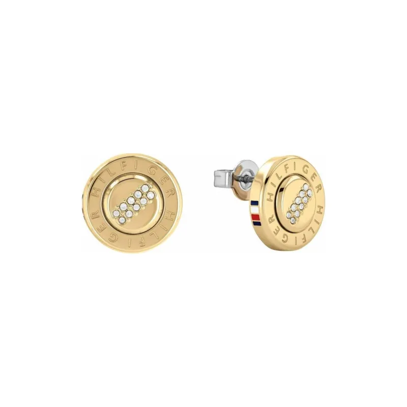 Tommy Hilfiger Stainless Steel Stud Earrings Women's Gold-0