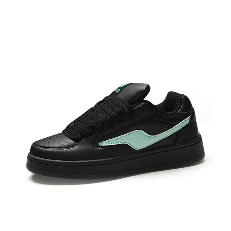 Medd Anti-Slip And Wear-Resistant Height Increasing Low-Top Skateboard Shoes Women's White-6