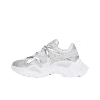 FILA Electrove 3 Cushioning Low Top Casual Shoes Women's Metallic Silver
