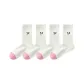 [4 Pack/7A Antibacterial]4 Pairs Embroidery Dog Socks