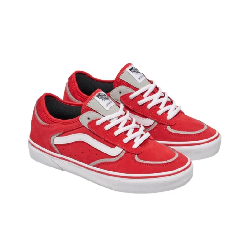 Vans Skate Rowley Anti Slip Wear Resistant Low Top Skateboard Shoes Men's Red-1