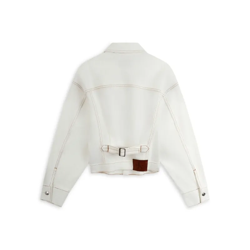 CALVIN KLEIN Denim Jacket Women's White Denim-1