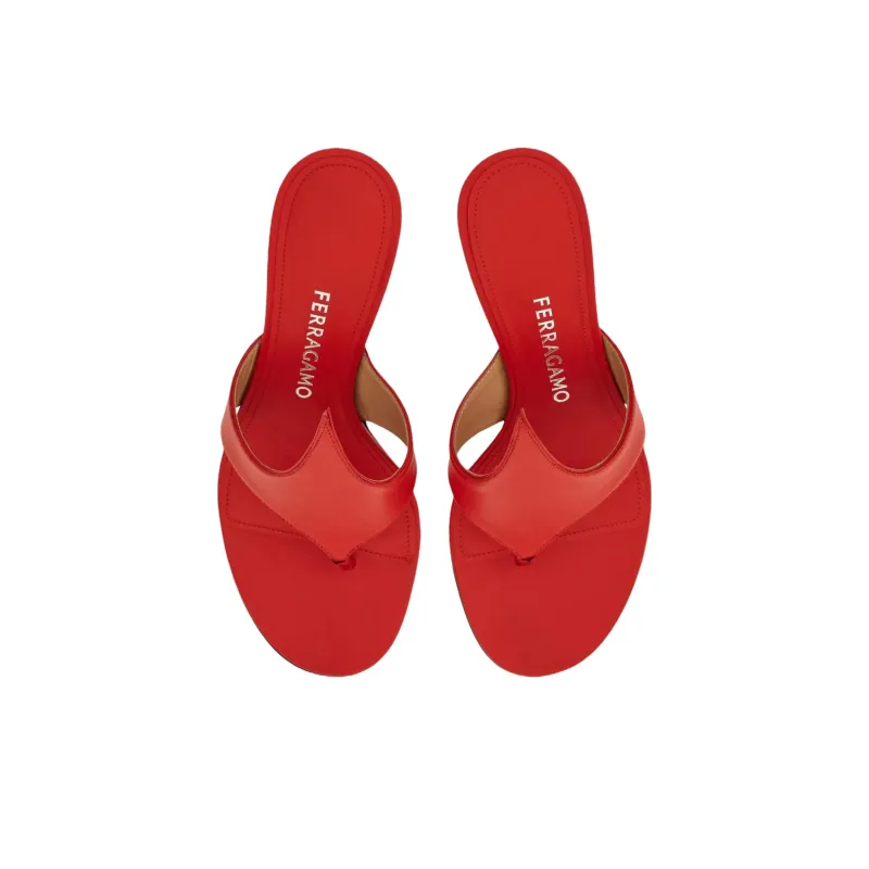 FERRAGAMO Flip Flops 7cm Women's Red-4