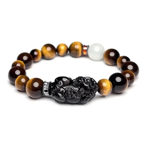 MOUNTAINS AND MANS Tiger's Eye Stone Jade Bracelets Unisex