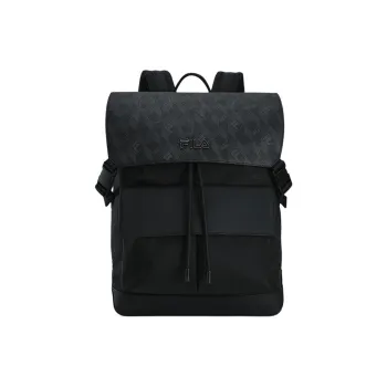 FILA Fabric Backpack Laptop Bag Large Size Men's Black