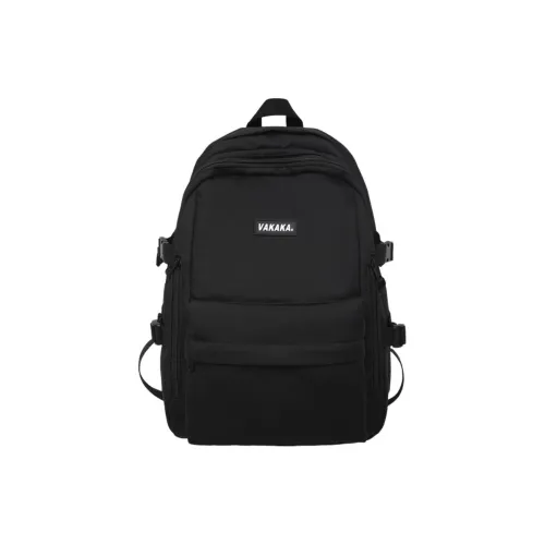 Tonlion Nylon Fabric Backpack Unisex Black/Gray