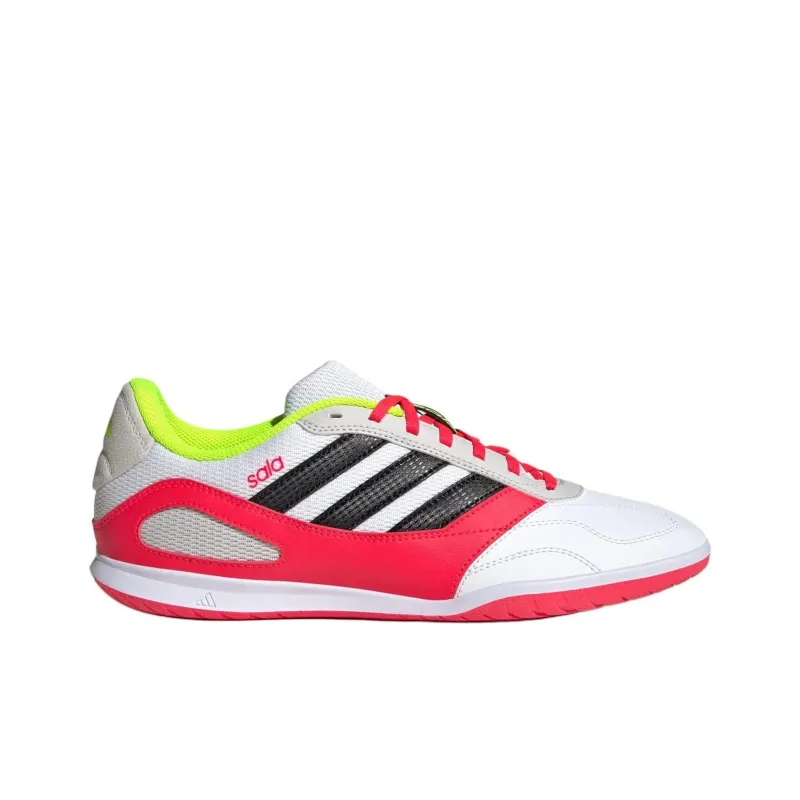 Adidas Super Sala Indoor Anti Slip Wear Resistant Soccer Shoes Men's White Red-1