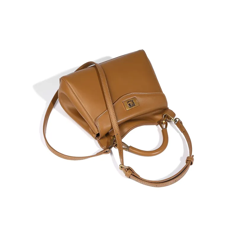 Vigno Synthetic Leather Shoulder Bag Crossbody Bag Regular Women's Brown/Red/Ecru/Black-1