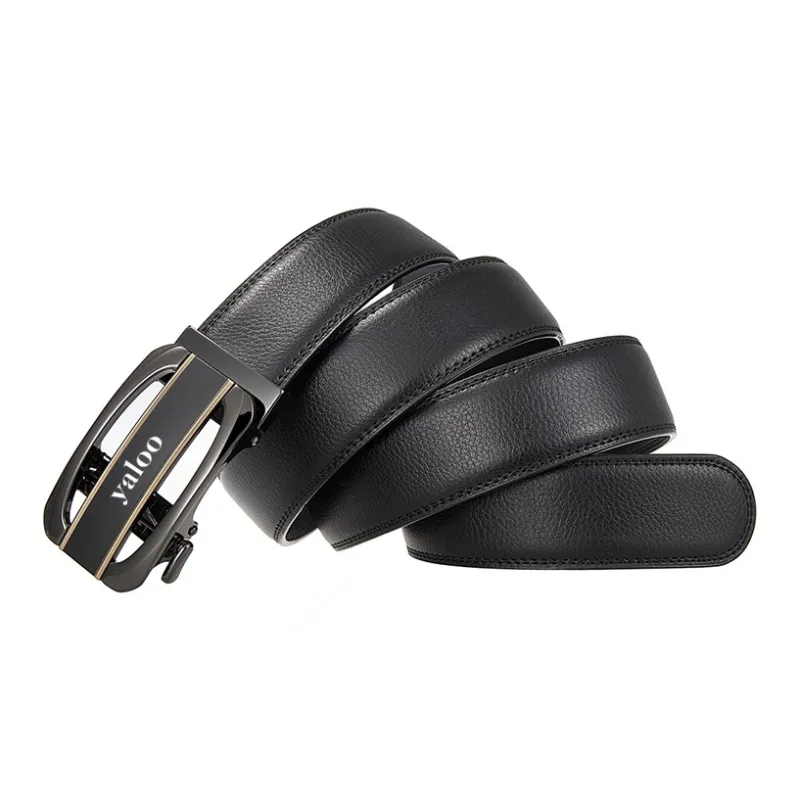 Yalu Cow Split Leather Belts Men's Width 3.5cm-2