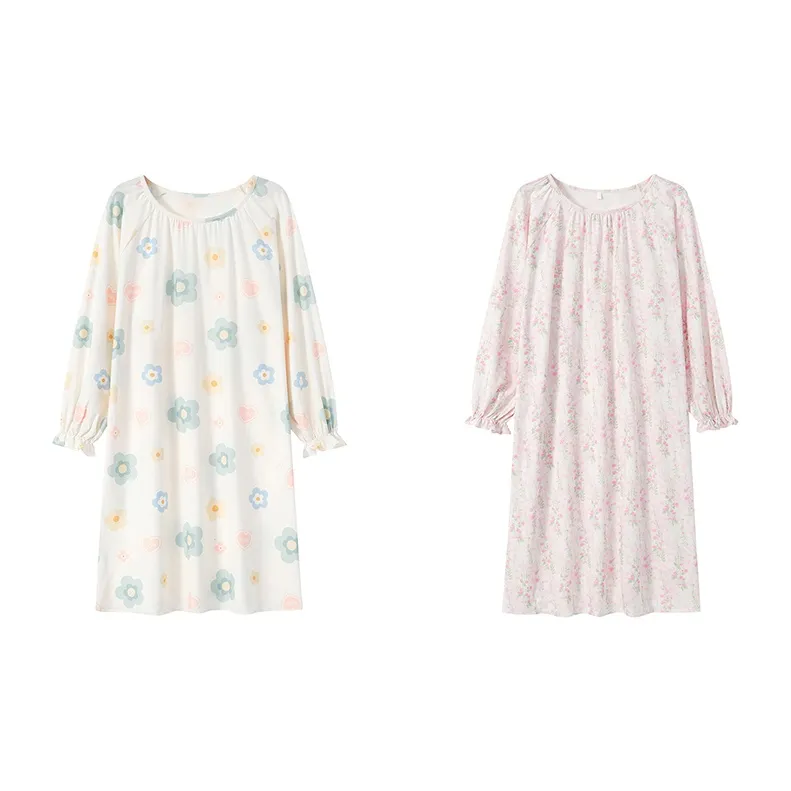 Herbal Primer Nightgown Women's Combo Set-62